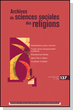 couverture de ’Archives de sciences sociales des religions’